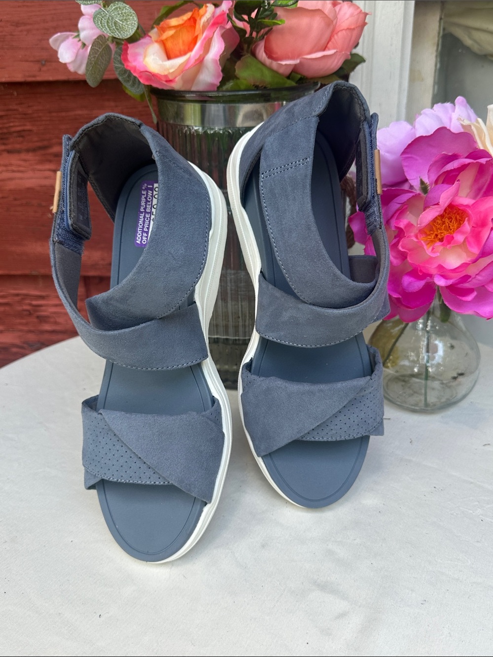 Dr Scholls Crisscross Wedge Sandals